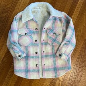 M&S Plaid Sherpa Jacket 4-5T